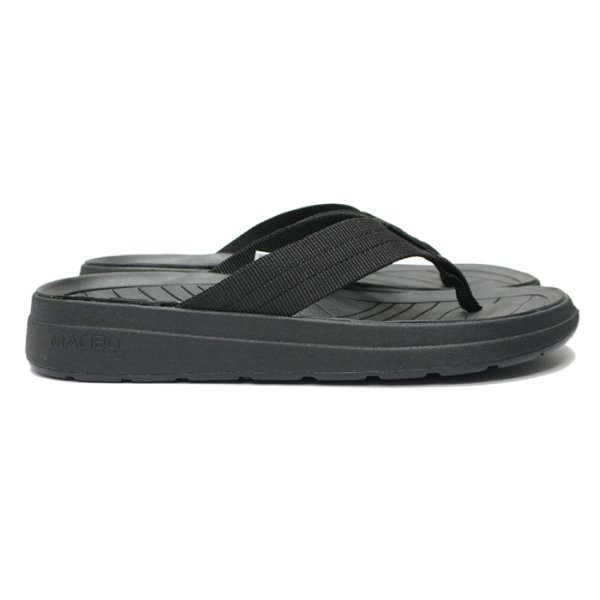 画像1: MALIBU SANDALS（マリブサンダルズ）SURFRIDER（サーフライダー）POLYESTER/Black×Black（ブラック×ブラック） (1)