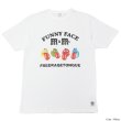 画像2: free rage（フリーレイジ）リサイクルコットンプリントTee"FUNNY FACE"/White（ホワイト）・Yellow（イエロー） (2)