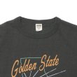 画像6: BARNS OUTFITTERS (バーンズアウトフィッターズ) TSURI-AMI Crew Print T-Shirt (吊り編みクループリントTシャツ)"GOLDEN STATE"/Blue Grey(ブルーグレー)・Black (ブラック) (6)