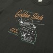 画像8: BARNS OUTFITTERS (バーンズアウトフィッターズ) TSURI-AMI Crew Print T-Shirt (吊り編みクループリントTシャツ)"GOLDEN STATE"/Blue Grey(ブルーグレー)・Black (ブラック) (8)