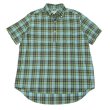 画像1: SERO（セロ）Short Sleeve Pullover B.D Shirt（ショートスリーブプルオーバーボタンダウンシャツ）Madras Check/Blue（ブルー）※サイズ16のみ (1)