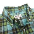 画像4: SERO（セロ）Short Sleeve Pullover B.D Shirt（ショートスリーブプルオーバーボタンダウンシャツ）Madras Check/Blue（ブルー）※サイズ16のみ (4)