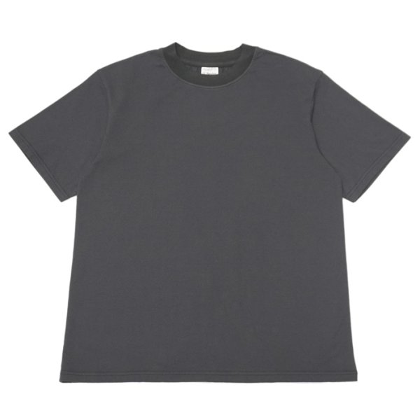 画像1: Yonetomi NEW BASIC（ヨネトミニューベーシック）RINGER T-SHIRT（リンガーTシャツ）/Dk.Gray（ダークグレー） (1)