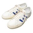 画像2: CONVERSE（コンバース）STAR&BARS（スター&バーズ）US LEATHER/Off White×Blue（オフホワイト×ブルー） (2)