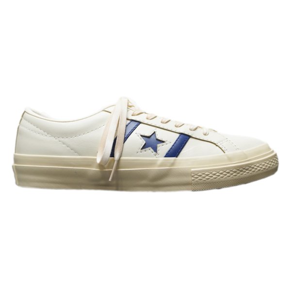 画像1: CONVERSE（コンバース）STAR&BARS（スター&バーズ）US LEATHER/Off White×Blue（オフホワイト×ブルー） (1)