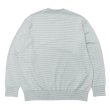 画像2: Yonetomi NEW BASIC（ヨネトミニューベーシック）WAVE COTTON KNIT PULLOVER（ウェーブコットンニットプルオーバー）"BORDER"/Grey（グレー） (2)