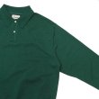 画像4: Yonetomi NEW BASIC（ヨネトミニューベーシック）LIGHT WAVE COTTON KNIT POLO L/S（ライトウェーブコットンニットポロシャツ・ロングスリーブ）/Green（グリーン） (4)