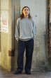 画像11: Yonetomi NEW BASIC（ヨネトミニューベーシック）WAVE COTTON KNIT PULLOVER（ウェーブコットンニットプルオーバー）"BORDER"/Grey（グレー） (11)