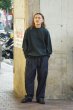 画像11: Yonetomi NEW BASIC（ヨネトミニューベーシック）WAVE COTTON KNIT PULLOVER（ウェーブコットンニットプルオーバー）"BORDER"/Navy（ネイビー） (11)