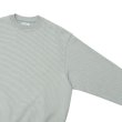 画像4: Yonetomi NEW BASIC（ヨネトミニューベーシック）WAVE COTTON KNIT PULLOVER（ウェーブコットンニットプルオーバー）"BORDER"/Grey（グレー） (4)