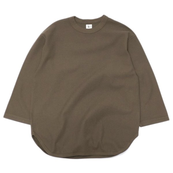 画像1: blurhms ROOTSTOCK（ブラームスルーツストック）Rough&Smooth Thermal Baseball Tee（ラフ&スムースサーマルベースボールTシャツ）/Khaki Brown（カーキブラウン） (1)