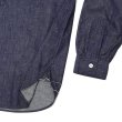 画像5: Post O'Alls（ポストオーバーオールズ）Band Collar Shirt（バンドカラーシャツ）Light Denim/Indigo（インディゴ） (5)