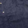 画像6: Post O'Alls（ポストオーバーオールズ）Band Collar Shirt（バンドカラーシャツ）Light Denim/Indigo（インディゴ） (6)