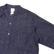 画像4: Post O'Alls（ポストオーバーオールズ）Band Collar Shirt（バンドカラーシャツ）Light Denim/Indigo（インディゴ） (4)