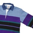 画像4: BARBARIAN（バーバリアン）Heavy Weight Rugby Collar L/S Shirt（ヘビーウェイトラガーシャツ）”Bold Mountaineer”/Columbia×Purple×Teal×Black with Dark deni Collar（コロンビア×パープル×ティール×ブラック+ダークデニムカラー） (4)