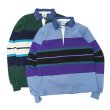 画像7: BARBARIAN（バーバリアン）Heavy Weight Rugby Collar L/S Shirt（ヘビーウェイトラガーシャツ）”Bold Mountaineer”/Columbia×Purple×Teal×Black with Dark deni Collar（コロンビア×パープル×ティール×ブラック+ダークデニムカラー） (7)