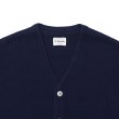 画像3: Yonetomi NEW BASIC（ヨネトミニューベーシック）AMERICAN WOOL&COTTON KNIT CARDIGAN（アメリカンウール＆コットンニットカーディガン）/Navy（ネイビー） (3)