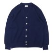 画像1: Yonetomi NEW BASIC（ヨネトミニューベーシック）AMERICAN WOOL&COTTON KNIT CARDIGAN（アメリカンウール＆コットンニットカーディガン）/Navy（ネイビー） (1)