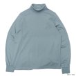 画像2: Yonetomi NEW BASIC（ヨネトミニューベーシック）GARMENT DYED T-SHIRT TURTLE NECK（ガーメントダイドTシャツ・タートルネック）/D,Gray（グレー）・Blue（ブルー） (2)