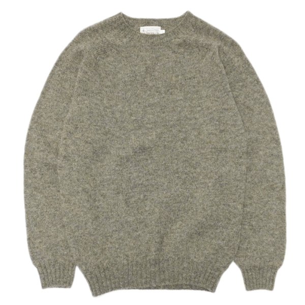 画像1: INVERALLAN（インバーアラン）Crew Neck Saddle Shoulder Sweater（クルーネックサドルショルダーセーター）Supersoft Shetland/OYSTER（オイスター） (1)