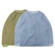 画像1: Good On（グッドオン）Long Sleeve Knit （ロングスリーブニット）"Rib Knit Pigment Dye"/Ajisai（アジサイ）・Sage（セージ） (1)