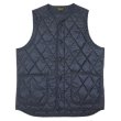 画像9: A VONTADE（アボンタージ）Quilted Line Vest（キルテッドライナーベスト）Detachble Collar/Navy（ネイビー） (9)