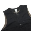 画像3: Post O'Alls（ポストオーバーオールズ）1 Pocket Vest（1ポケットベスト）Vintage twill w/trashed wool lining Charcoal w/base lining /Charcoal（チャコール） (3)