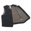 画像4: Post O'Alls（ポストオーバーオールズ）1 Pocket Vest（1ポケットベスト）Vintage twill w/trashed wool lining Charcoal w/base lining /Charcoal（チャコール） (4)