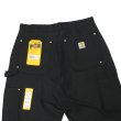 画像3: Carhartt（カーハート）DOUBLE FRONT WORK DUNGAREE（ダブルフロントワークダンガリー）/Black（ブラック）【裾上げ無料】 (3)