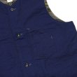 画像6: Post O'Alls（ポストオーバーオールズ）1 Pocket Vest（1ポケットベスト）Vintage twill w/trashed wool lining indigo w/stripe lining /Indigo（インディゴ） (6)