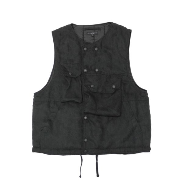 画像1: ENGINEERED GARMENTS（エンジニアードガーメンツ）Cover Vest（カバーベスト）Lt,Weight Fake Suede/Black（ブラック） (1)