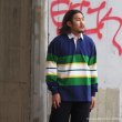 画像7: BARBARIAN（バーバリアン）クラシック ラガーシャツ-NEW FIT-（3 COLOR STRIPES）/Navy×White×Pine（ネイビー×ホワイト×パイン） (7)