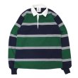 画像1: BARBARIAN（バーバリアン）クラシック ラガーシャツ-NEW FIT-（3 COLOR STRIPES）/Navy×White×Pine（ネイビー×ホワイト×パイン） (1)