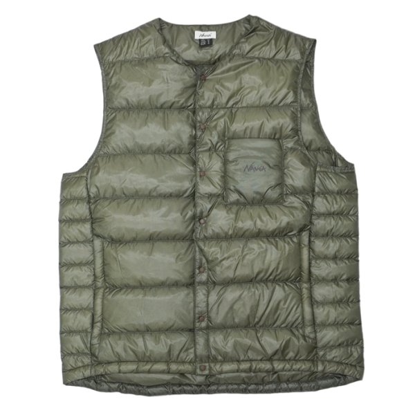 画像1: NANGA（ナンガ）INNER DOWN VEST（インナーダウンベスト）/Khaki（カーキ） (1)