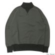 画像2: Nigel Cabourn（ナイジェルケーボン）HIGH NECK SHIRT（ハイネックシャツ）"TWO TONE"/Charcoal（チャコール）・Dark Green（ダークグリーン） (2)