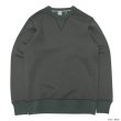 画像2: BARNS OUTFITTERS (バーンズアウトフィッターズ) "STANDARD" COZUN GUSSET CREW NECK SWEAT (はめ込み両Vガゼット）/ Black（ブラック）・Natural（ナチュラル） (2)