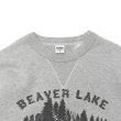 画像3: BARNS OUTFITTERS (バーンズアウトフィッターズ) "STANDARD" COZUN GUSSET PRINT CREW NECK SWEAT (はめ込み両Vガゼット）"OREGON STATE BEAVER LAKE"/ Grey（グレー） (3)