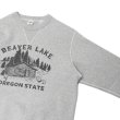 画像4: BARNS OUTFITTERS (バーンズアウトフィッターズ) "STANDARD" COZUN GUSSET PRINT CREW NECK SWEAT (はめ込み両Vガゼット）"OREGON STATE BEAVER LAKE"/ Grey（グレー） (4)