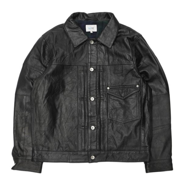 画像1: yoused （ユーズド）3Pocket 1st Leather Jacket （3ポケットファーストレザージャケット）/ Black（ブラック） (1)