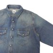 画像5: F.O.B FACTORY（エフオービーファクトリー）DENIM WESTERN SHIRT（デニムウエスタンシャツ）8oz Wash Denim/Blue（ブルー） (5)