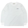 画像1: L.L.Bean（エルエルビーン）Union Striped Long Sleeve Tee（ユニオン ストライプロングスリーブT）"Japan Edition" / White×Lt,Green（ホワイト×ライトグリーン） (1)