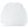 画像2: L.L.Bean（エルエルビーン）Union Striped Long Sleeve Tee（ユニオン ストライプロングスリーブT）"Japan Edition" / White×Lt,Green（ホワイト×ライトグリーン） (2)