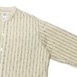 画像4: Post O'Alls（ポストオーバーオールズ）Band Collar Shirt（バンドカラーシャツ）"Stripe Shirting" / Natural（ナチュラル） (4)