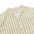 画像3: Post O'Alls（ポストオーバーオールズ）Band Collar Shirt（バンドカラーシャツ）"Stripe Shirting" / Natural（ナチュラル） (3)