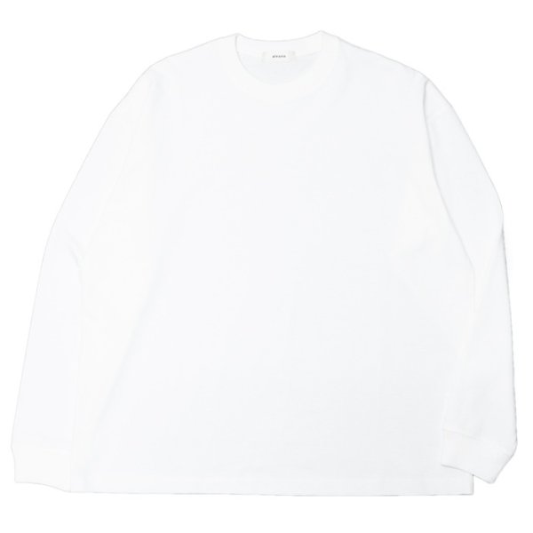 画像1: alvana（アルヴァナ）空紡 L/S TEE SHIRTS（空紡ロングスリーブTシャツ）/ White（ホワイト） (1)