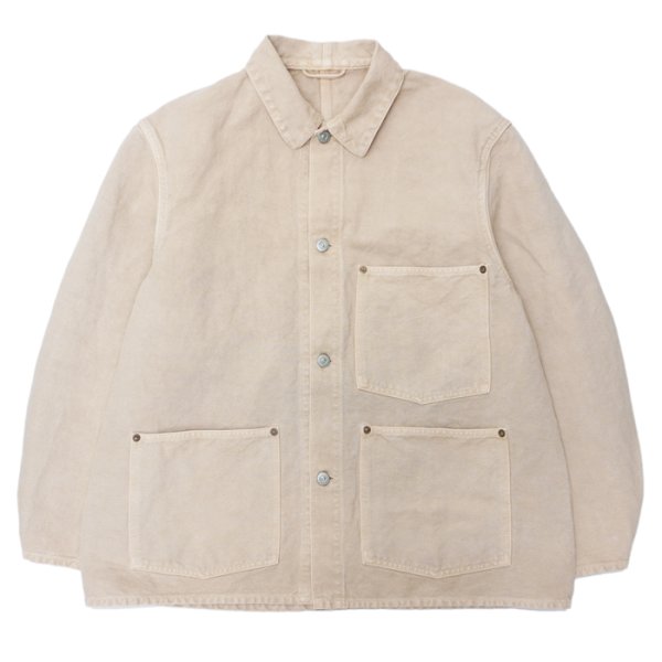 画像1: KAPTAIN SUNSHINE（キャプテンサンシャイン）Coverall Jacket（カバーオールジャケット）"Cotton Hemp Heavy OXFord Garment Dye" / Sand Pink（サンドピンク） (1)