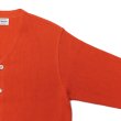 画像4: Yonetomi NEW BASIC（ヨネトミニューベーシック）GIMA COTTON KNIT CARDIGAN（ギマコットンニットカーディガン）/ Orange（オレンジ） (4)