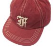 画像4: felco（フェルコ）NEW SHAPE TWILL STONE WASHED BB CAP （ニューシェイプツイル ストーンウォッシュドベースボールキャップ）”W/OLD FONT "F" FELT” / Burgundy（バーガンディ） (4)