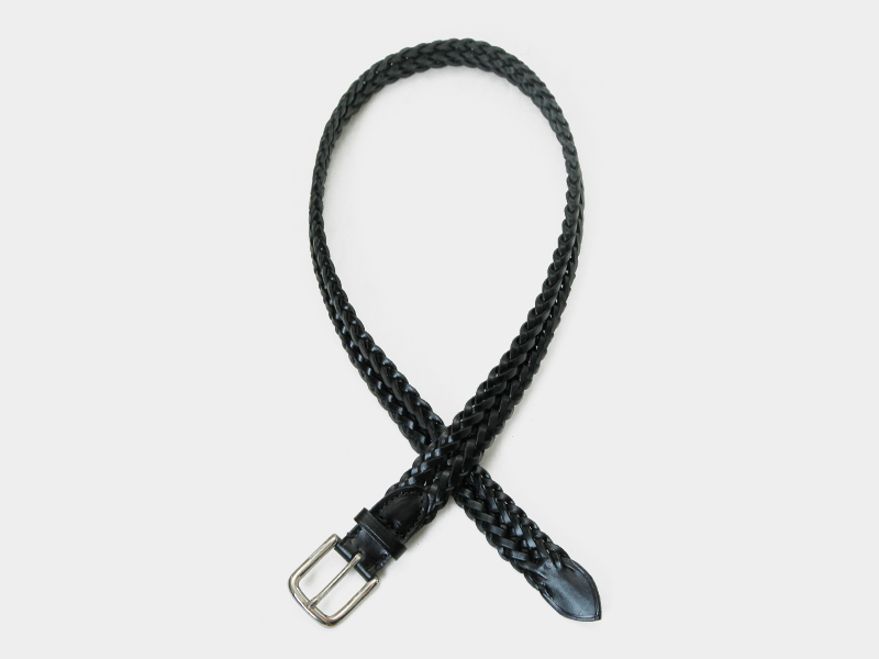 Whitehouse Cox（ホワイトハウスコックス）P-2274 Cow Hide 28mm Plaited Belt（メッシュベルト）/Black（ブラック）  - タイガース・ブラザース本店オンラインショップ