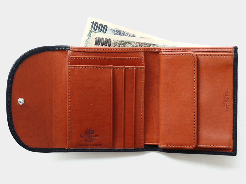 Whitehouse Cox ホワイトハウスコックス S1058 Small 3fold Wallet ミニ3つ折りウォレット Black Tan ブラック タン タイガース ブラザース本店オンラインショップ